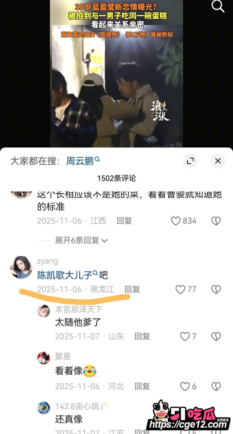女演员 蓝盈莹 公开恋情 16