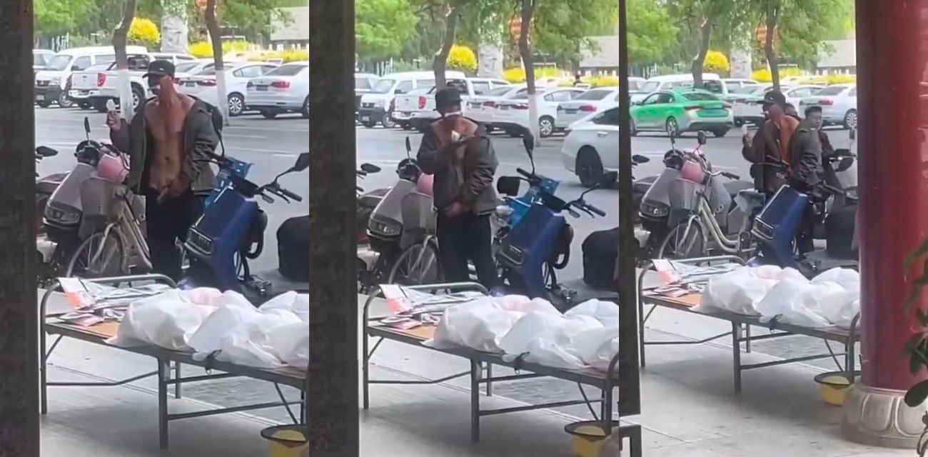 精神病对着大街上的女人撸管 该说不说牛子挺大挺长