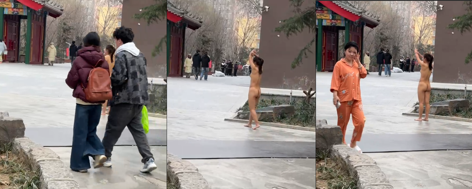 河南安阳翠山小区惊现裸女大胆人前露出 视频曝光
