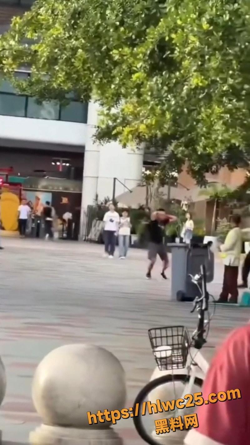 珠海商圈仇杀现场 三人持刀把一人砍成几节 血溅满地不跑等警察来抓