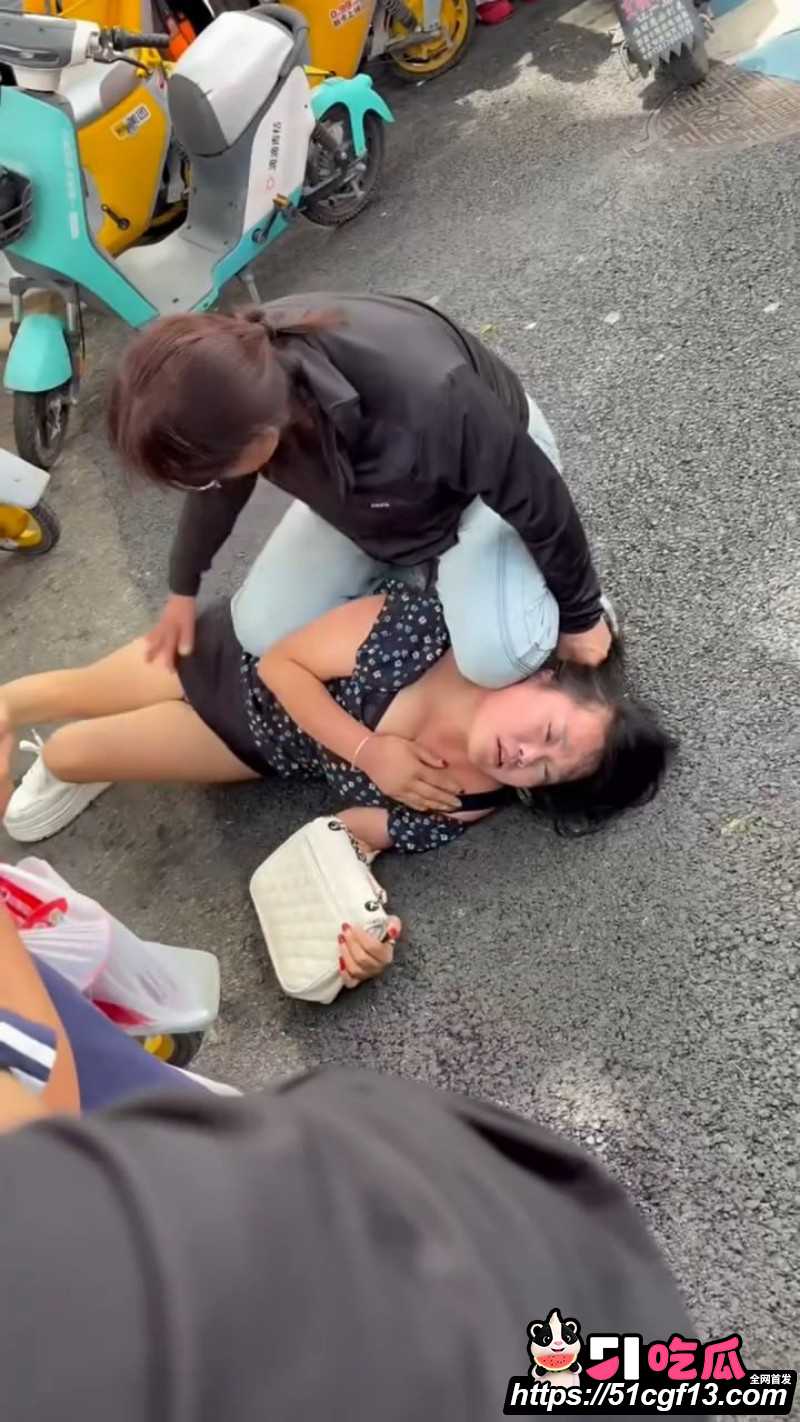河北保定正信购物中心原配当街怒撕小三04
