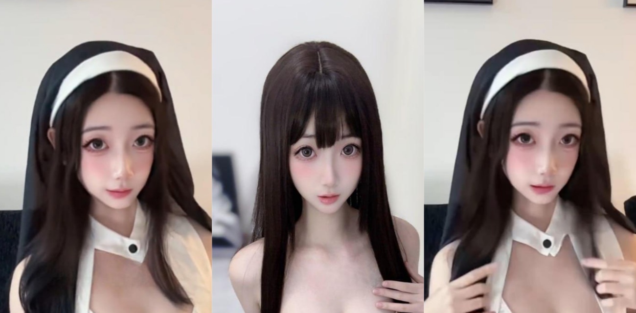B站纯欲甜妹 咬人小小兔 金主定制修女制服挑逗 白丝玉足一对一福利全纪录视频流出