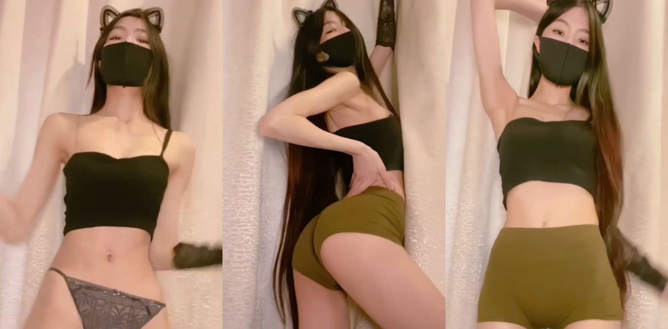 抖音高颜女神 八月未央 棕绿短裤裸舞诱惑 沉浸式感受淫体魅力 裸舞天花板极致诱惑!