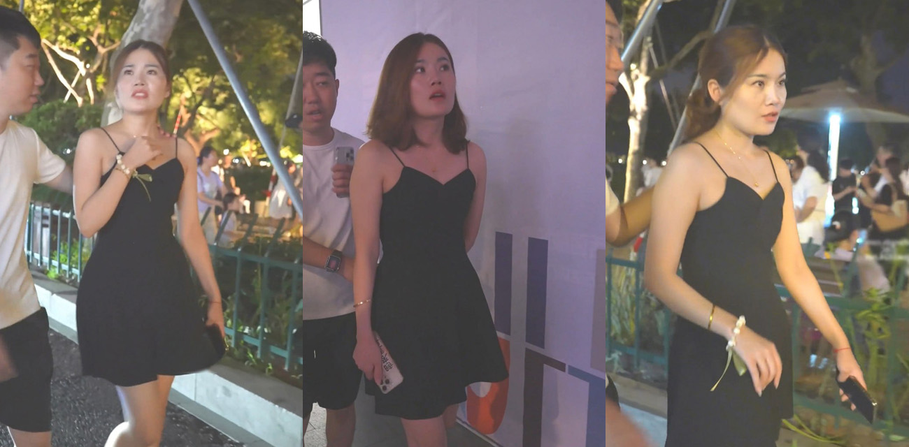 抄底大神 街头尾随性感少妇 意外拍到裙子底下 红色的性感情趣内裤