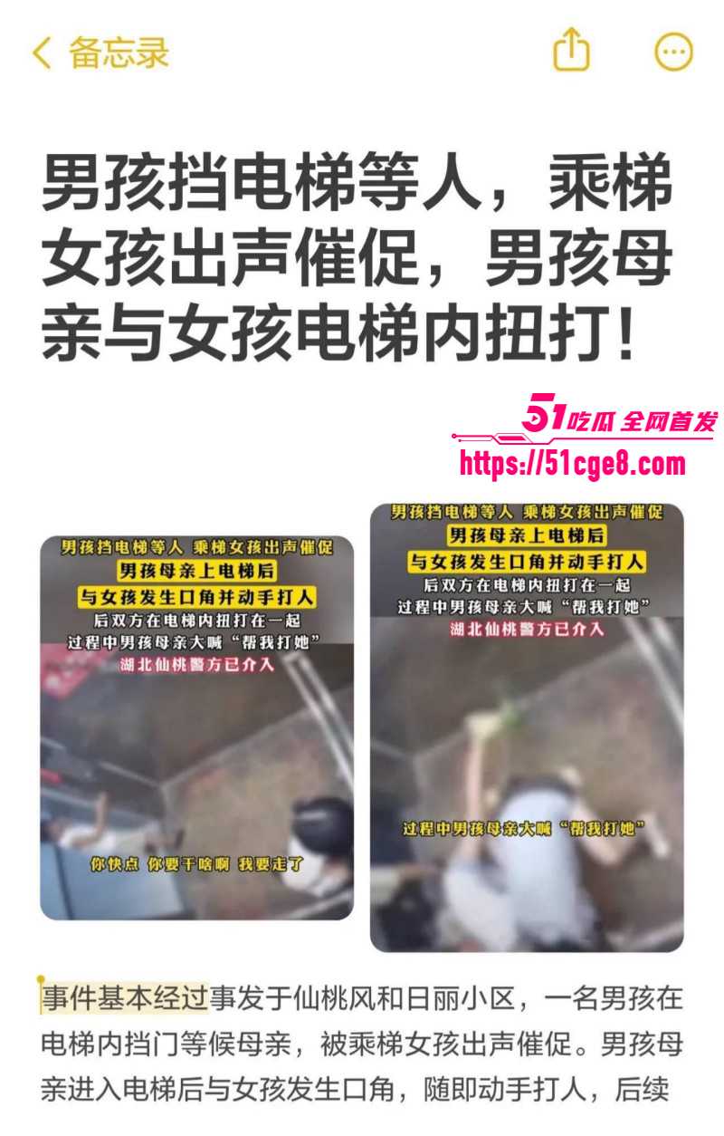 湖北仙桃电梯打人事件03