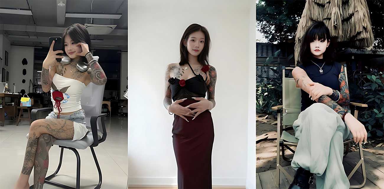 广西快手纹身精神小妹 小老婆 为了能免费纹身 主动献身与纹身师无套做爱！