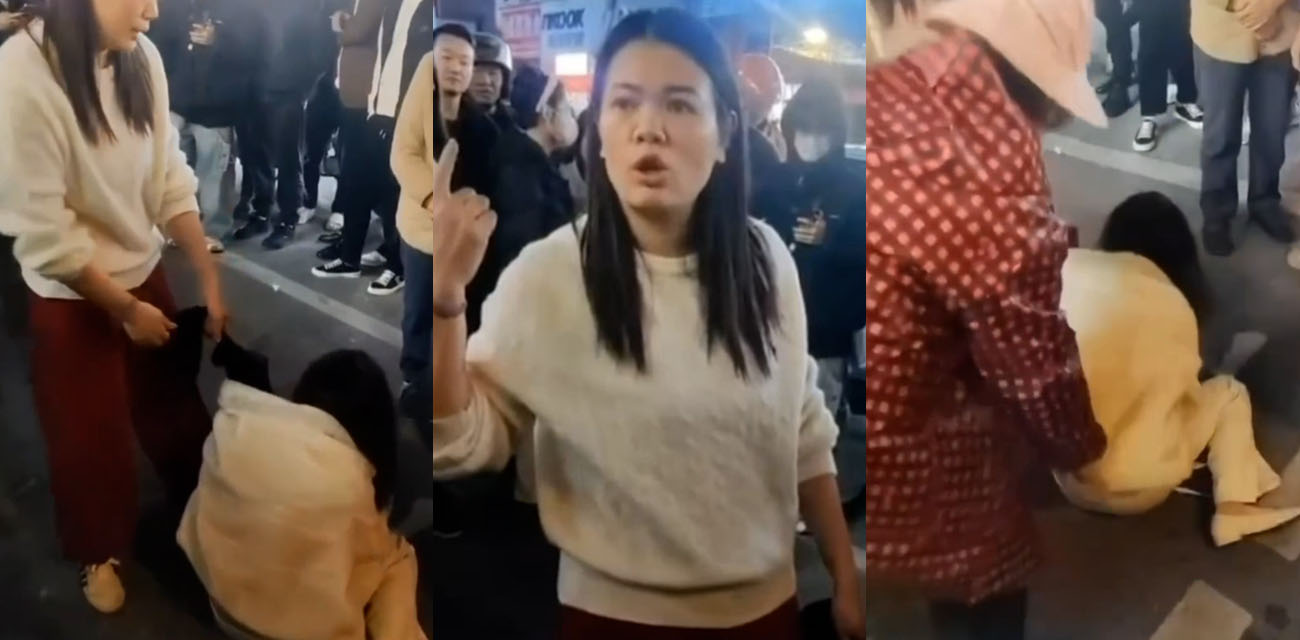 福建平潭出轨被原配抓奸 小三被扒光衣服当街暴打 吃瓜群众纷纷围观