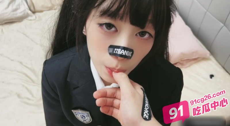 美少女创可贴贴新作 双马尾黑丝被提腿爆操 白虎嫩穴被无套内射!
