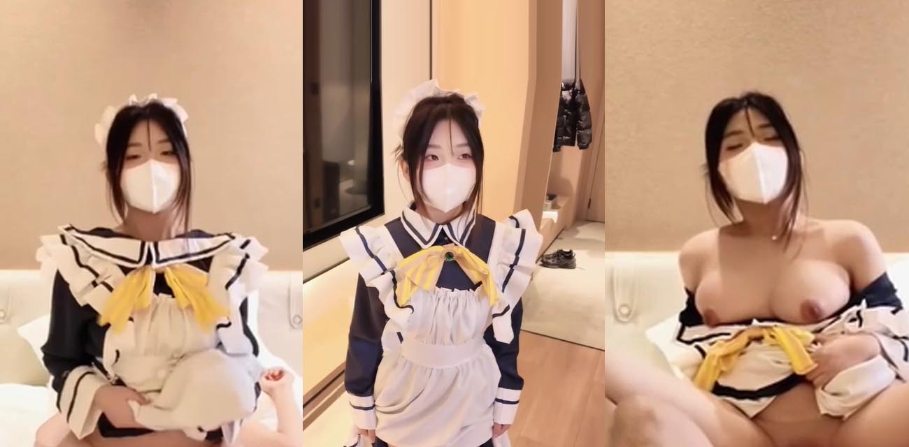 推特性感网红喵叽小糯 化身枣子姐穿女仆装 主动服务肉棒实现男人幻想中的性福