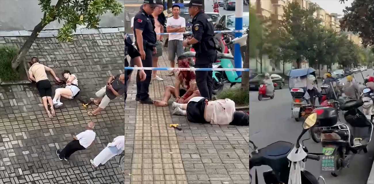 血腥慎入!佛山某小区 已婚少妇偷情被抓奸 原配老公直接持刀砍杀两人