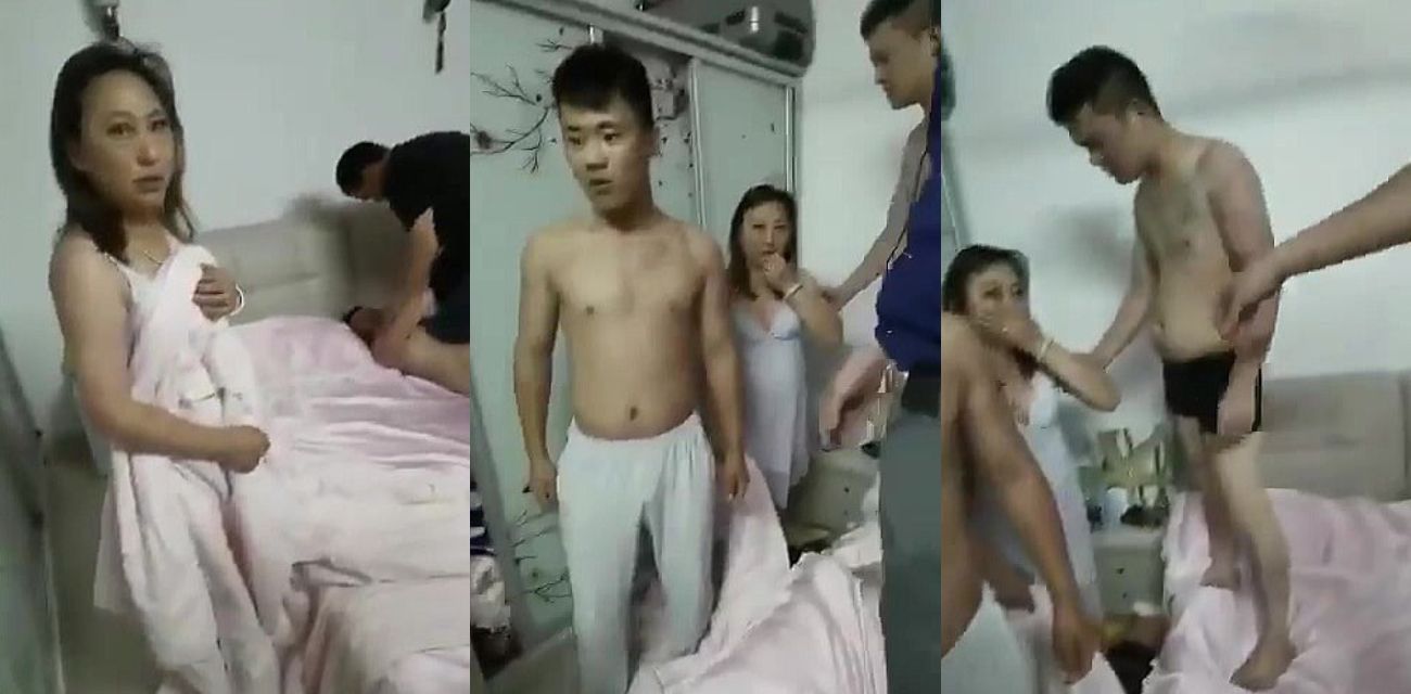 猎奇家庭3P抓奸现场 儿子带同学轮流操妈 爸突然冲进卧室逮个正着