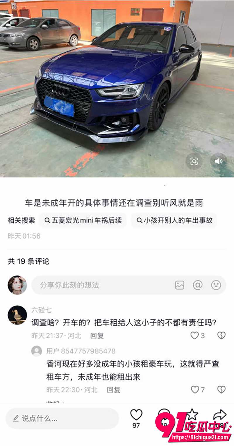 精神小伙深夜租奥迪狂飙 2
