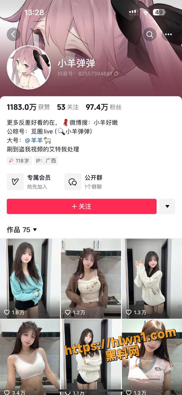 抖音百万粉丝网红 小羊弹弹又名火龙果羊 大尺度写真诱惑 微密圈付费高清资源流出！