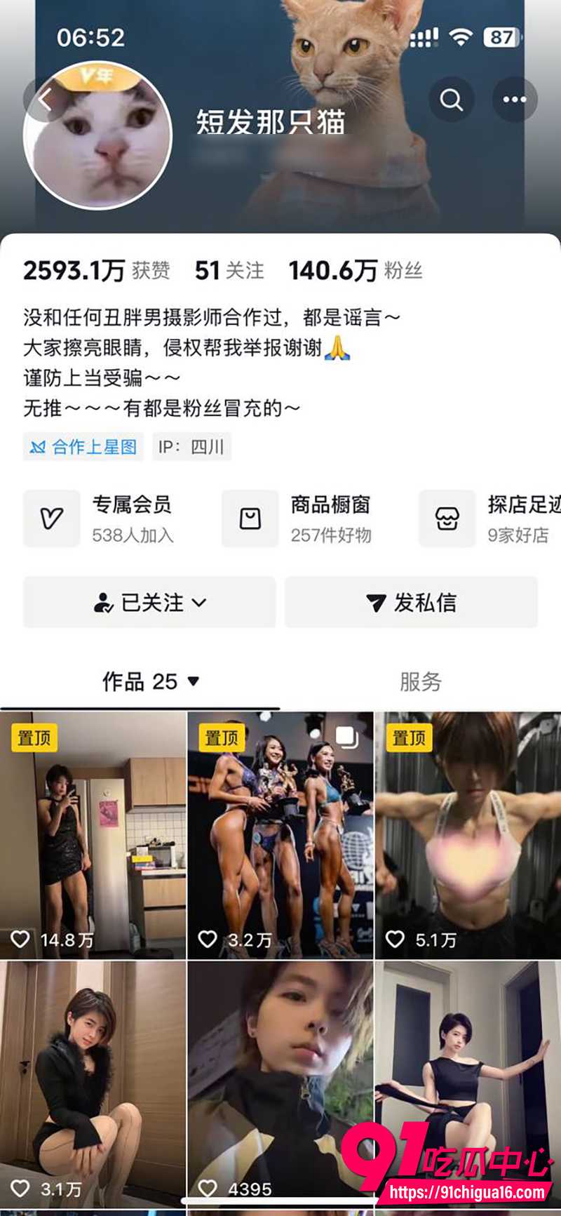 抖音网红短发那只猫 1