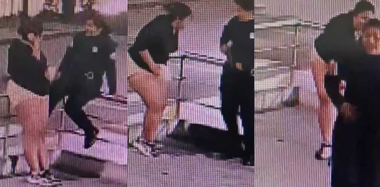 委内瑞拉女警聊天时突然拔枪走火 22岁女子腹部中弹瞬间懵圈 现场监控视频流出！