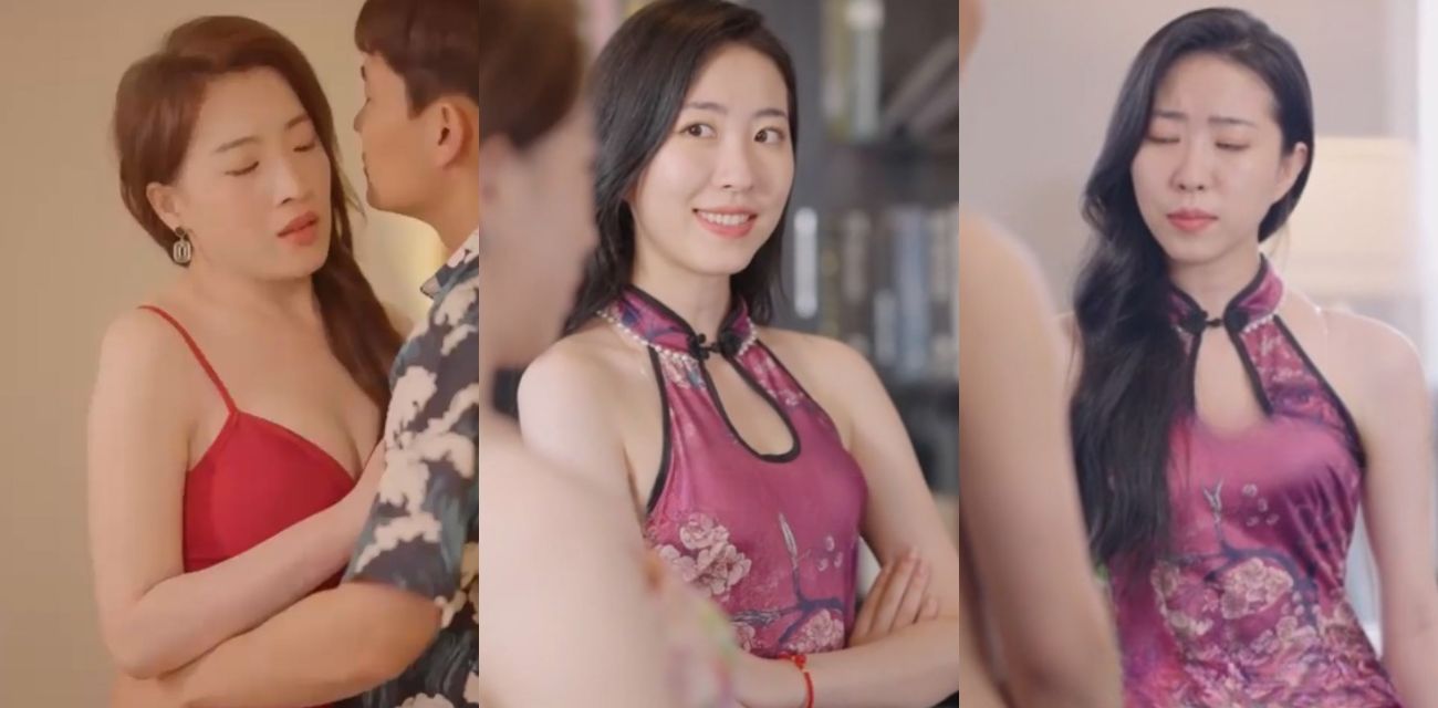 擦边短剧西莞打工人全集流出!高颜值女主红裙旗袍激情缠绵床戏 办公室OL变身欲女与男主暧昧激吻